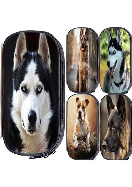 20 Sevimli Alman Çoban Kalem Kutusu Erkek Boston Terrier Kırtasiye Çantası Bulldog Okul Kutusu Kawaii Husky Kalem Çantası Kızlar Kozmetik Durumda (Yurt Dışından) fiyatları