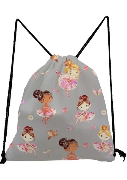SK5247 Spor Salonu Seyahat Okul Çantası Sırt Çantaları Öğrenciler Için Pratik Açık Ayakkabı Çantaları Taşınabilir Sırt Çantası Kadın Bale Sanat Kız Moda Baskı (Yurt Dışından)