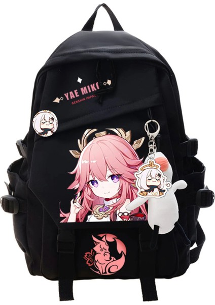 Stil 28 Kolye ile Yae Miko Albedo Genshin Etki Anime Cosplay Öğrenci Okul Çantası Sırt Çantası Gizli Sakli Konusmalar Dizüstü Bilgisayar Seyahat Sırt Çantası Açık Erkek Kız Hediyeler (Yurt Dışından) fiyatları