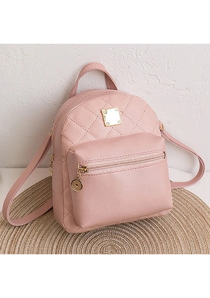 Pink2 Sırt Çantası Küçük Çanta Kızlar Düz Renk Sırt Çantası Açık Eğlence Kadın Mini Sırt Çantası Lüks Pu Deri Kawaii Sırt Çantası Zarif (Yurt Dışından) modelleri