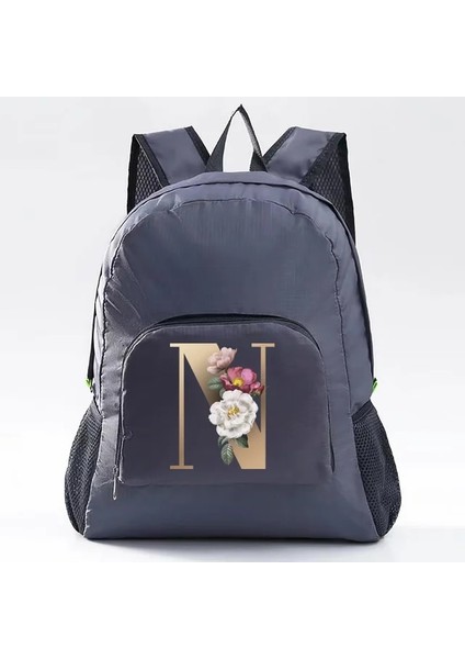 10GOLD N Katlanabilir Sırt Çantası Kamp Ultralight Katlanır Seyahat Çantası Yürüyüş Sırt Çantası Altın Mektup Serisi Erkekler Kadınlar Için Doğa Sporları Sırt Çantası (Yurt Dışından)