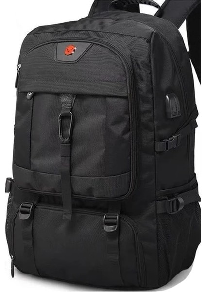 50L 50L 80L Büyük Seyahat Sırt Çantası Erkekler Ayrı Ayakkabı Bölmesi Iş Çantası Açık Spor Su Geçirmez Adam Siyah Saklama Sırt Çantaları (Yurt Dışından)