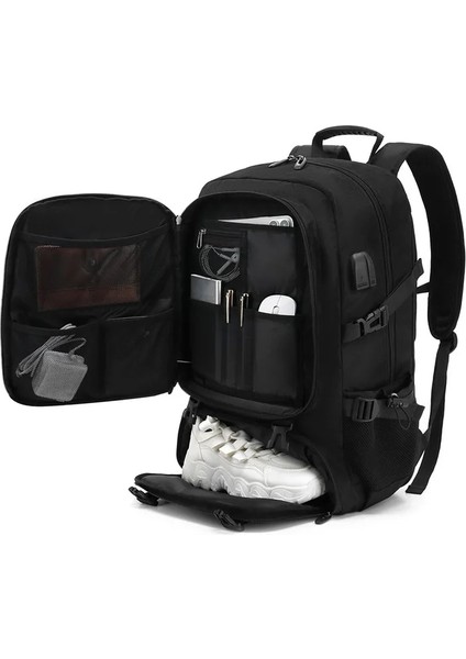 50L 50L 80L Büyük Seyahat Sırt Çantası Erkekler Ayrı Ayakkabı Bölmesi Iş Çantası Açık Spor Su Geçirmez Adam Siyah Saklama Sırt Çantaları (Yurt Dışından) fiyatları