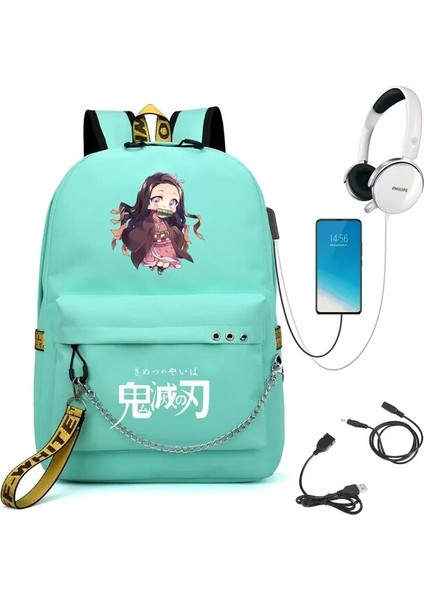 Stil 05 Nezuko Demon Slayer Sırt Çantası Anime Cosplay Unisex Öğrenciler Okul Çantası Karikatür Gizli Sakli Konusmalar Dizüstü Seyahat Sırt Çantası Açık Çanta (Yurt Dışından)