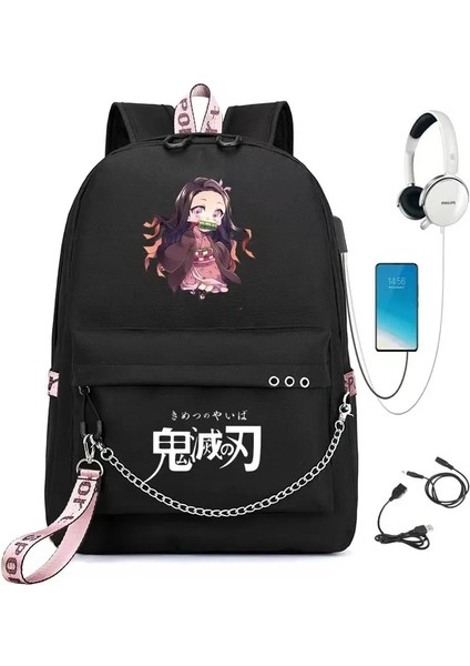 Stil 05 Nezuko Demon Slayer Sırt Çantası Anime Cosplay Unisex Öğrenciler Okul Çantası Karikatür Gizli Sakli Konusmalar Dizüstü Seyahat Sırt Çantası Açık Çanta (Yurt Dışından) fırsatları
