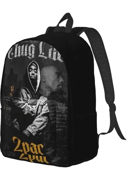 Resimde Gösterildiği Gibi Boyut Tablosuna Bakın Tupac 2pac 90S Rap Müzik Klasik Sırt Çantası Açık Hava Öğrenci Yürüyüş Seyahat Sırt Çantası Erkekler Kadınlar Için Kolej Omuz Çantası (Yurt Dışından)