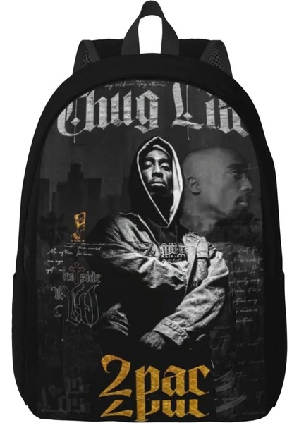 Resimde Gösterildiği Gibi Boyut Tablosuna Bakın Tupac 2pac 90S Rap Müzik Klasik Sırt Çantası Açık Hava Öğrenci Yürüyüş Seyahat Sırt Çantası Erkekler Kadınlar Için Kolej Omuz Çantası (Yurt Dışından)