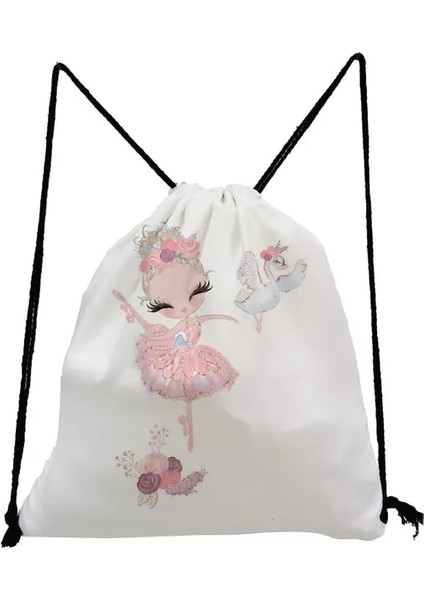 SK5253 Spor Salonu Seyahat Okul Çantası Açık Sırt Çantası Kadın Bale Sanat Kız Moda Baskı Sırt Çantaları Öğrenciler Için Ayakkabı Çantaları Taşınabilir Pratik (Yurt Dışından)