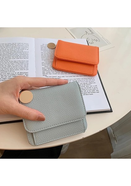 Turuncu Kadın Sevimli Pembe Cüzdan Cep Çanta Kart Tutucu Düz Renk Cüzdan Bayan Kadın Moda Kısa Bozuk Para Cüzdanı Para Çantası (Yurt Dışından) fırsatları