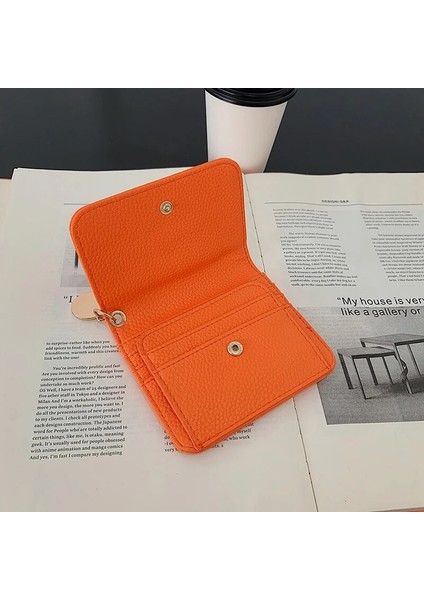 Turuncu Kadın Sevimli Pembe Cüzdan Cep Çanta Kart Tutucu Düz Renk Cüzdan Bayan Kadın Moda Kısa Bozuk Para Cüzdanı Para Çantası (Yurt Dışından) indirimleri