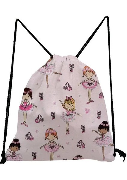 SK5252 Taşınabilir Spor Salonu Seyahat Okul Çantası Öğrenciler Için Pratik Sırt Çantaları Sırt Çantası Kadın Bale Sanat Kız Moda Baskı Açık Ayakkabı Çantaları (Yurt Dışından)
