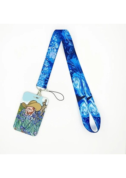 22 Van Gogh Yağlıboya Ayçiçeği Sanat Moda Kordon Kimlik Rozeti Tutucu Otobüs Geçiş Kılıfı Kayma Bankası Kredi Kartı Tutucu Askı Hediye (Yurt Dışından)