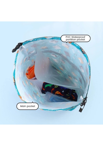 Anne Makyaj Çantası Çocuk Yüzme Sırt Çantası Islak Kuru Ayırma Karikatür Su Geçirmez Açık Havuz Plaj Kıyafetleri Ayakkabı Saklama Çantası Taşınabilir Spor Çantası (Yurt Dışından) fiyatları