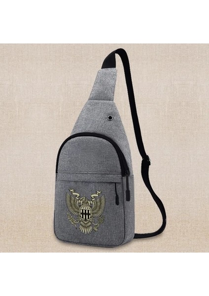6SKULL022 Erkekler Için Yeni Sling Çanta Açık Spor Kamp Ordu Omuz Çantası Avcılık Balıkçılık Crossbody Göğüs Paketi Sırt Çantası Kafatası Baskı Çanta (Yurt Dışından)