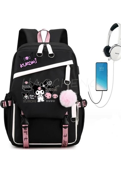 Resim Renk 16 Inç Sıcak Moda Güzel Kuromi Melodi Cosplay Unisex Öğrenciler Okul Çantası Sırt Çantası Karikatür Gizli Sakli Konusmalar Dizüstü Seyahat Sırt Çantası Açık Çanta (Yurt Dışından) modelleri