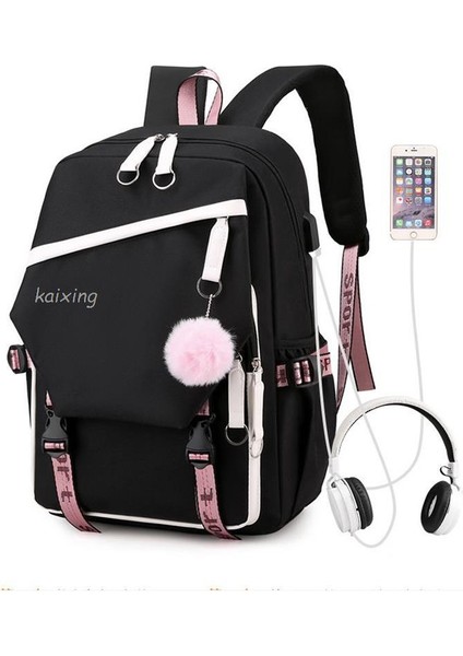 Resim Renk 16 Inç Sıcak Moda Güzel Kuromi Melodi Cosplay Unisex Öğrenciler Okul Çantası Sırt Çantası Karikatür Gizli Sakli Konusmalar Dizüstü Seyahat Sırt Çantası Açık Çanta (Yurt Dışından) fırsatları