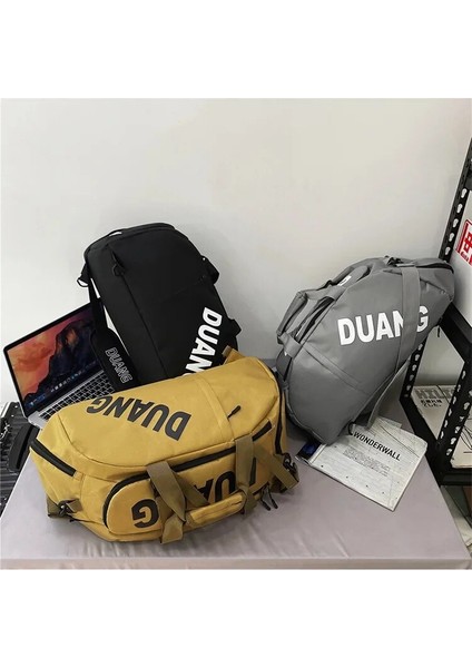 Haki Açık Spor Çantası Islak-Kuru Ayırma Çantası Büyük Kapasiteli Spor Sırt Çantası Su Geçirmez Çok Fonksiyonlu Ayakkabı Deposu Seyahat Paketi (Yurt Dışından) modelleri