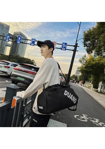 Haki Açık Spor Çantası Islak-Kuru Ayırma Çantası Büyük Kapasiteli Spor Sırt Çantası Su Geçirmez Çok Fonksiyonlu Ayakkabı Deposu Seyahat Paketi (Yurt Dışından) indirimleri