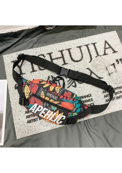 Ls Kırmızı Yapraklar Japon Spor Omuz Göğüs Çantası Erkek Süper Sacoche Homme Çanta Erkekler Için Crossbody Çanta Yan Çanta Motosiklet Bel Sling Kanvas (Yurt Dışından)