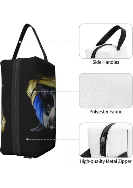 Hzb-A-46 25.5X16X12.5CM Inci Küpeli Makyaj Çantası Kadınlar Için Seyahat Kozmetik Organizatör Moda Karikatür Boston Terrier Köpek Saklama Tuvalet Çantaları (Yurt Dışından) fırsatları