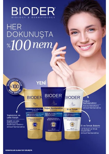 Yaşlanma ve Leke Karşıtı El Kremi - Kolajen Q10 Arbutin C Vitamini Spf 15 3'lü 50 ml