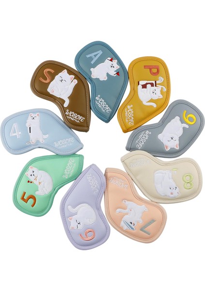 9 Golf Kapakları Set Golf Kulüpleri Durumda Golf Kulübü Headcovers Kar (Yurt Dışından)