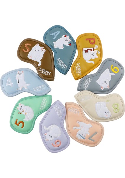 9 Golf Kapakları Set Golf Kulüpleri Durumda Golf Kulübü Headcovers Kar (Yurt Dışından) modelleri
