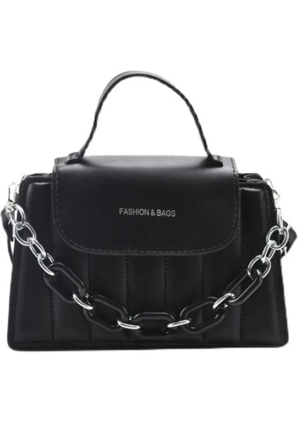 Haki 22X15X8 cm Yeni Moda Doku Kalın Zincir Omuz Çantası Mini Hafif Crossbody Çanta Kişilik Seyahat Çok Renkli Omuz Çantası Kadın (Yurt Dışından) indirimleri