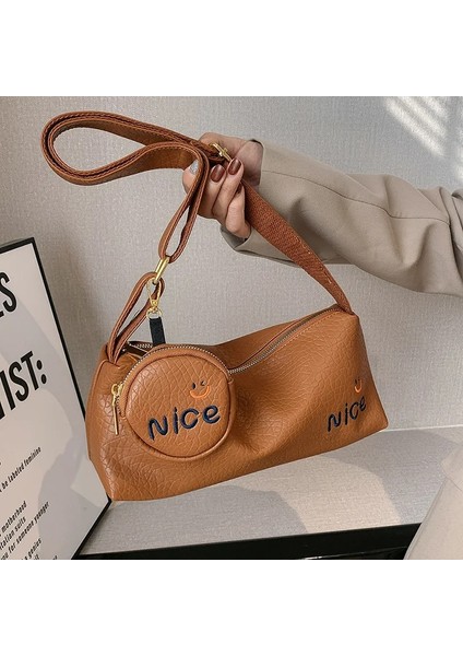 Kahverengi 29X12X10CM Kadınlar Için Ünlü Marka Tasarım Çanta 2023 Lüks Bolso Çoğaltma Moda Retro Çanta Kadın Tote Çanta Alışveriş Çantası 2-In-1 Çanta (Yurt Dışından) fırsatları