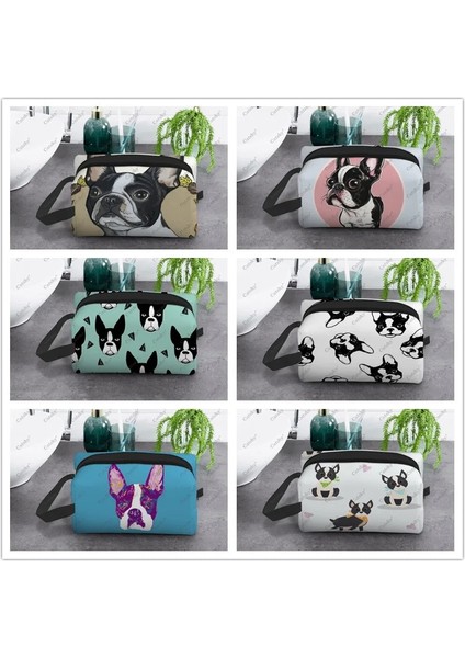ZHT20231111111218 Karikatür Boston Terrier Köpek Kozmetik Çantası Bayanlar Moda Büyük Kapasiteli Kozmetik Kutusu Güzellik Depolama Yıkama Kozmetik Çantası (Yurt Dışından) fiyatları