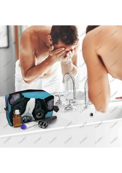 ZHT20231111111218 Karikatür Boston Terrier Köpek Kozmetik Çantası Bayanlar Moda Büyük Kapasiteli Kozmetik Kutusu Güzellik Depolama Yıkama Kozmetik Çantası (Yurt Dışından) indirimleri