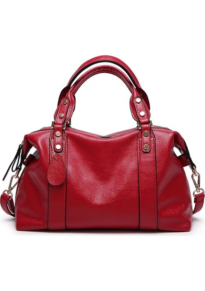 Gri Boston Çanta Kadınlar Için 2023 Moda Bayan El Çantaları Kırmızı Mavi Siyah Gri Crossbody Omuz Çantası Kadın Bolso Mujer Kesesi Femme (Yurt Dışından) fiyatları