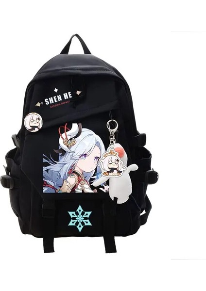 Stil 7 Hiçbir Kolye Genshin Etki Anime Cosplay Öğrencileri Okul Çantası Sırt Çantası Ayaka Kazuha Xiao Gizli Sakli Konusmalar Seyahat Sırt Çantası Açık Erkek Kız Hediyeler (Yurt Dışından)