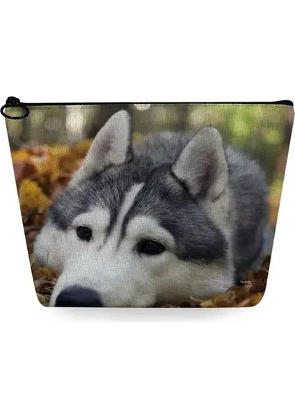 SN5151 Köpek Çantası Hediye Makyaj Organizatör Seyahat Tuvalet Çantaları Taşınabilir Rahat Alman Çoban Boston Terrier Bulldog Husky Köpek Kadın Kozmetik Çantası (Yurt Dışından)