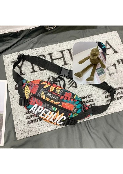 Ls Kırmızı Yaprak Japon Spor Omuz Göğüs Çantası Erkek Süper Sacoche Homme Çanta Erkekler Için Crossbody Çanta Yan Çanta Motosiklet Bel Sling Kanvas (Yurt Dışından)