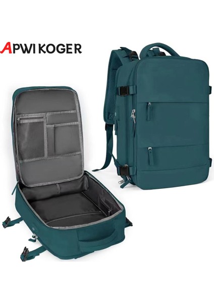 Orman Yeşili Kadın Dizüstü Sırt Çantası 16.5 Inç Genç Kız USB Şarj Okul Sırt Çantası Bağımsız Ayakkabı Çantası Seyahat Sırt Çantası Açık Sırt Çantası (Yurt Dışından) fiyatları