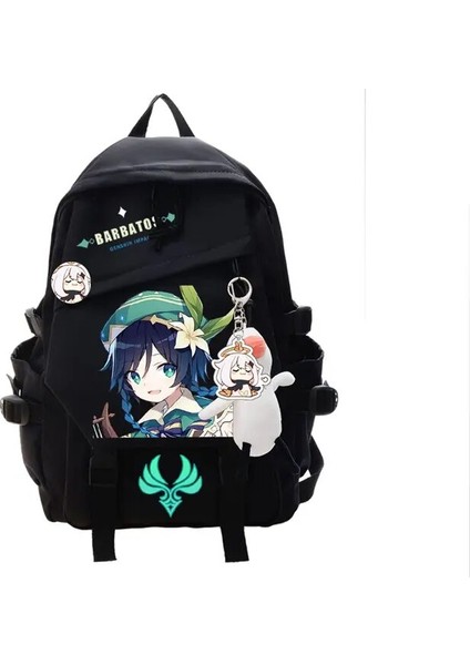 Stil 5 Hiçbir Kolye Genshin Etki Anime Cosplay Öğrencileri Okul Çantası Sırt Çantası Ayaka Kazuha Xiao Gizli Sakli Konusmalar Seyahat Sırt Çantası Açık Erkek Kız Hediyeler (Yurt Dışından)