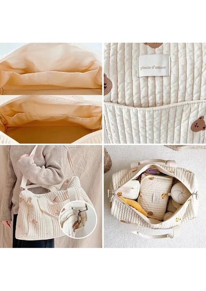 Tavşan Büyük Annelik Paketi Bebek Bezi Çanta Anne Arabası Nappy Organizatör Taşınabilir Boston Bagaj Seyahat Değişen Postacı Çantası (Yurt Dışından) indirimleri