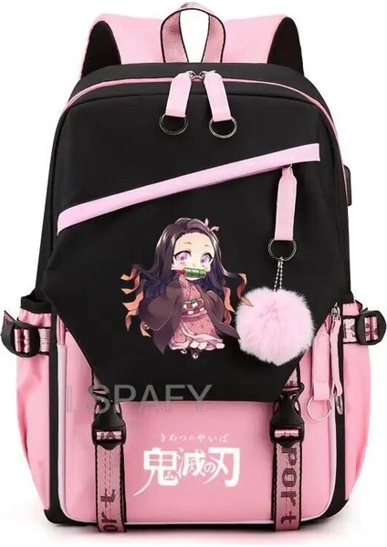 02 Kamado Nezuko Demon Slayer Anime Cosplay Unisex Öğrenciler Okul Çantası Sırt Çantası Karikatür Gizli Sakli Konusmalar Dizüstü Seyahat Sırt Çantası Açık Çanta (Yurt Dışından) fiyatları