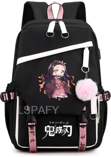 02 Kamado Nezuko Demon Slayer Anime Cosplay Unisex Öğrenciler Okul Çantası Sırt Çantası Karikatür Gizli Sakli Konusmalar Dizüstü Seyahat Sırt Çantası Açık Çanta (Yurt Dışından) modelleri