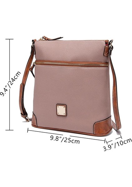 Beyaz Vintage Çakıl Litchi Granül Doku Crossbody Çanta Çok Renkli Kadın Çantası (Yurt Dışından) modelleri