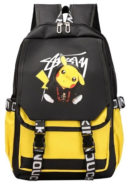 Stil 1 Miniso Pokemon Pikachu Sırt Çantası Anime Cosplay Unisex Öğrenciler Okul Çantası Karikatür Gizli Sakli Konusmalar Dizüstü Seyahat Sırt Çantası Açık Çanta (Yurt Dışından)