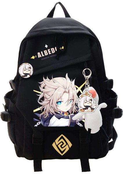 Stil 28 No Kolye Yae Miko Albedo Genshin Etki Anime Cosplay Öğrenci Okul Çantası Sırt Çantası Gizli Sakli Konusmalar Dizüstü Bilgisayar Seyahat Sırt Çantası Açık Erkek Kız Hediyeler (Yurt Dışından) indirimleri