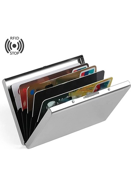 Siyah Moda Alüminyum Anti Manyetik Kart Sahibinin Kadın Erkek Metal Kredi Kartı Kartvizit Sahipleri Organizatör Çanta Cüzdan (Yurt Dışından) modelleri