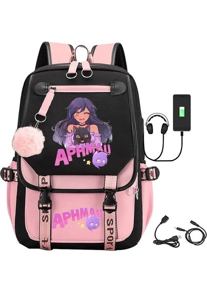 Stil 4 Aphmau Anime Sırt Çantası Cosplay Unisex Öğrenciler Okul Çantası Karikatür Gizli Sakli Konusmalar Dizüstü Seyahat Sırt Çantası Açık Çanta (Yurt Dışından)