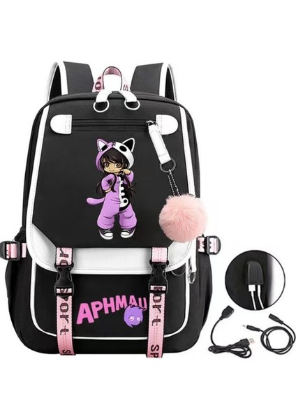 Stil 4 Aphmau Anime Sırt Çantası Cosplay Unisex Öğrenciler Okul Çantası Karikatür Gizli Sakli Konusmalar Dizüstü Seyahat Sırt Çantası Açık Çanta (Yurt Dışından) fırsatları