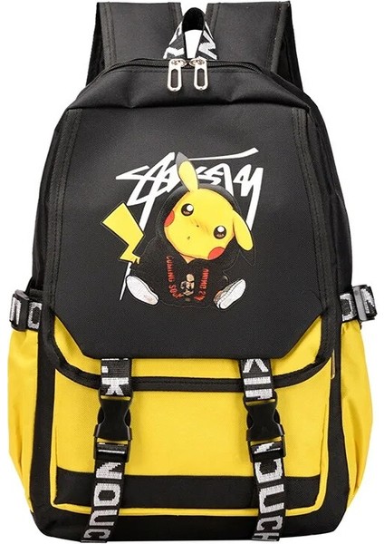 Stil 1 Miniso Pokemon Pikachu Sırt Çantası Anime Cosplay Unisex Öğrenciler Okul Çantası Karikatür Gizli Sakli Konusmalar Dizüstü Seyahat Sırt Çantası Açık Çanta (Yurt Dışından) fırsatları