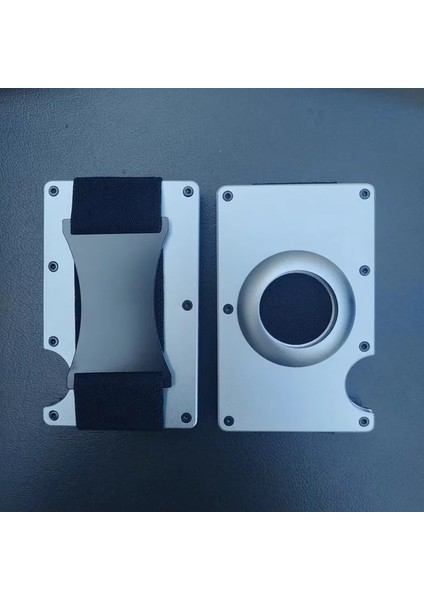 A-Kayış Gri Hava Etiketi Para Klip Ince Kart Sahibinin Erkekler Ince Cüzdan Alüminyum Alaşımlı Kasa Erkek Tracker Hava Etiketi ile Lüks Tasarımcı Rfid Tarjetero (Yurt Dışından)
