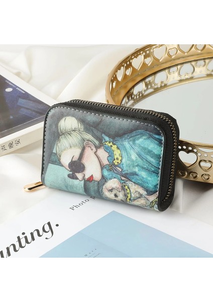 Py Lan Se Nv Hai Carteira Feminina Karikatür Kart Çantası Kart Sahibinin Baskılı Çantası Kredi Kartı Tutucu Pasaport Kapaklı Kart Cüzdanı Tarjetero Monederos (Yurt Dışından) modelleri