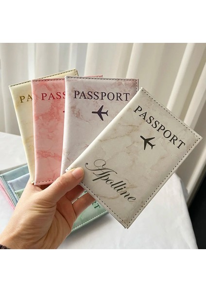 Mavi Özelleştirme Adı Pasaport Tutucu Seyahat Cüzdanı Mermer Desenli Pasaport Kılıfı Kişisel Isimler ile Pasaport Kapağı (Yurt Dışından) modelleri